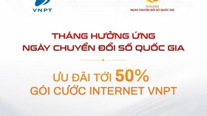 VNPT ưu đãi 50% thẻ nạp, gói cước Internet hưởng ứng ngày Chuyển đổi số Quốc gia